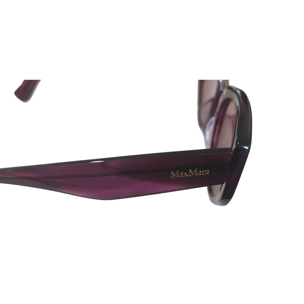 Max Mara Bridge 1 MM0093 83Y Sunglasses Purple Cat Eye Plum Acetate‎ 54-18-140